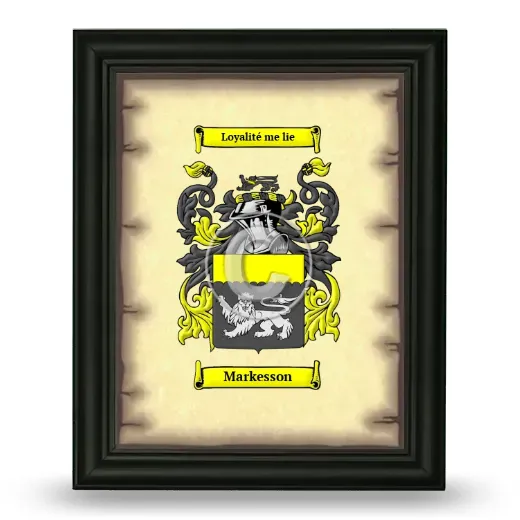 Markesson Coat of Arms Framed - Black