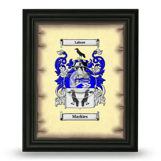 Markies Coat of Arms Framed - Black