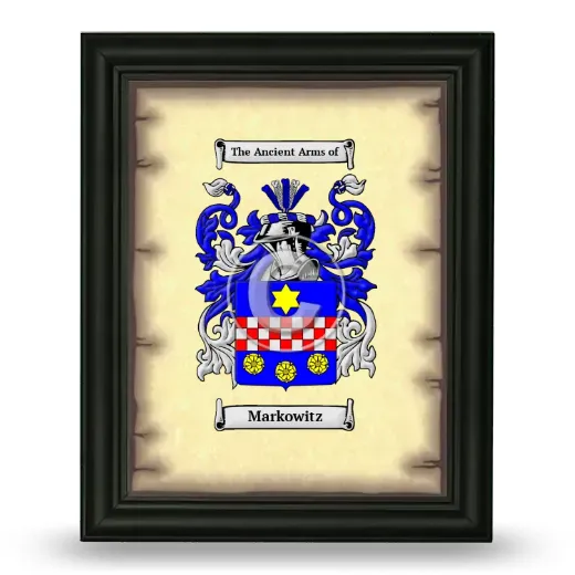 Markowitz Coat of Arms Framed - Black