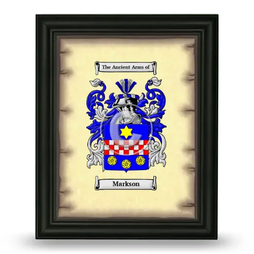 Markson Coat of Arms Framed - Black