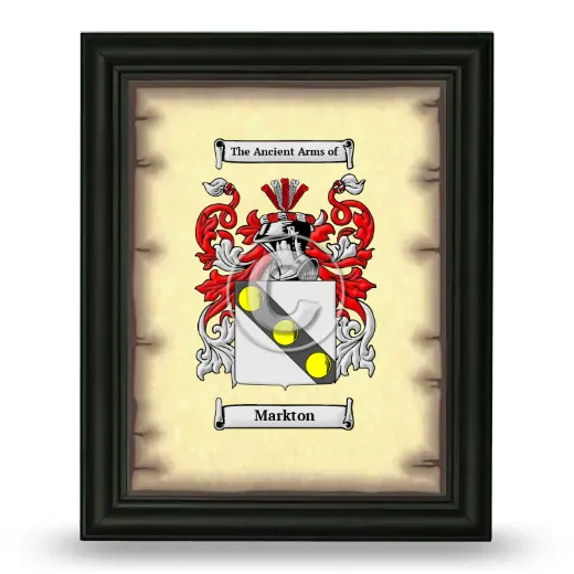 Markton Coat of Arms Framed - Black