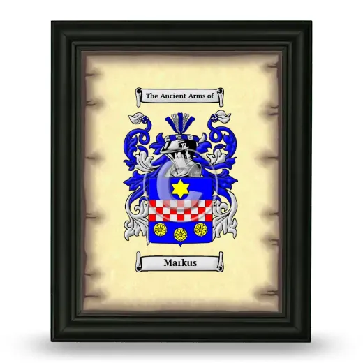 Markus Coat of Arms Framed - Black