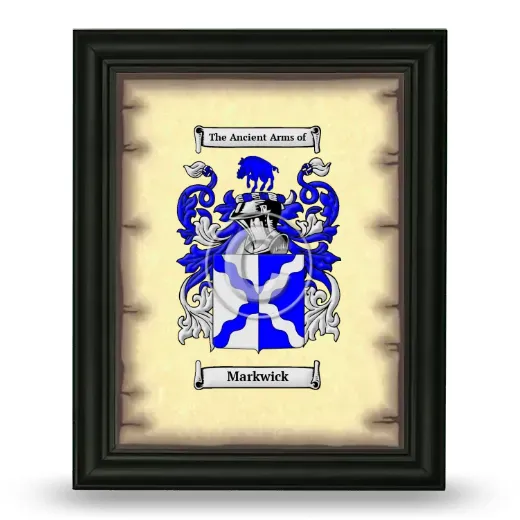Markwick Coat of Arms Framed - Black