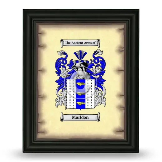 Marldon Coat of Arms Framed - Black