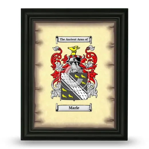 Marle Coat of Arms Framed - Black