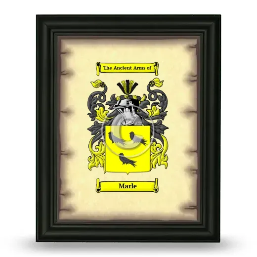 Marle Coat of Arms Framed - Black