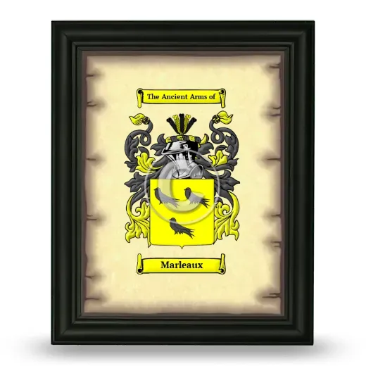 Marleaux Coat of Arms Framed - Black