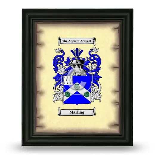 Marling Coat of Arms Framed - Black
