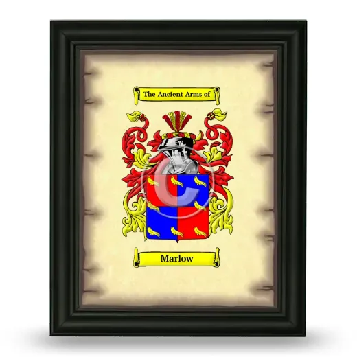 Marlow Coat of Arms Framed - Black