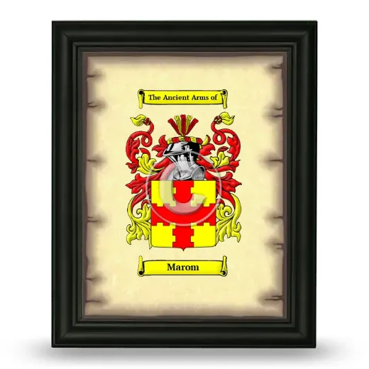 Marom Coat of Arms Framed - Black