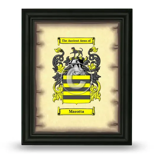 Marotta Coat of Arms Framed - Black