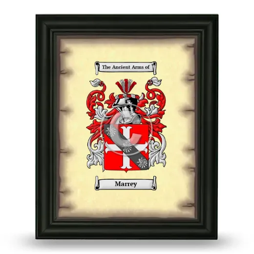 Marrey Coat of Arms Framed - Black