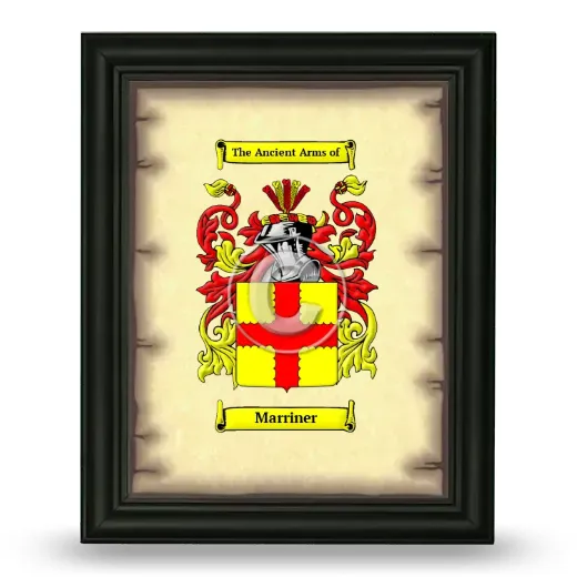 Marriner Coat of Arms Framed - Black