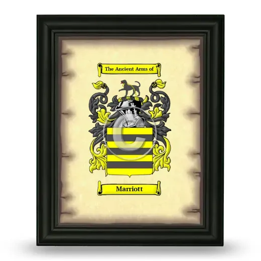 Marriott Coat of Arms Framed - Black