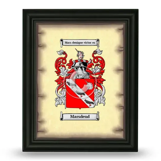 Marsdend Coat of Arms Framed - Black
