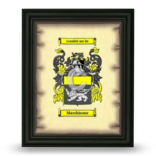 Marshisone Coat of Arms Framed - Black