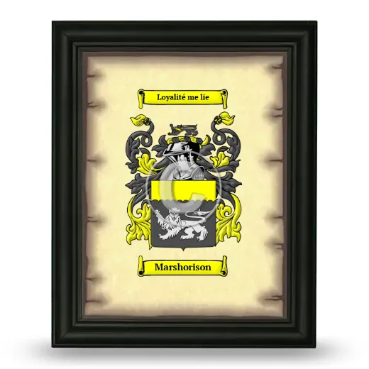Marshorison Coat of Arms Framed - Black