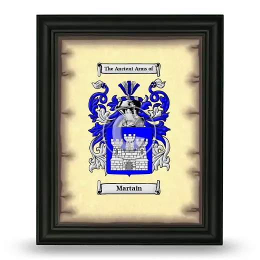 Martain Coat of Arms Framed - Black