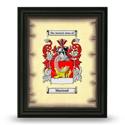 Martand Coat of Arms Framed - Black