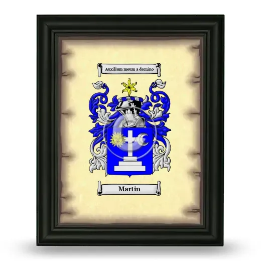 Martin Coat of Arms Framed - Black
