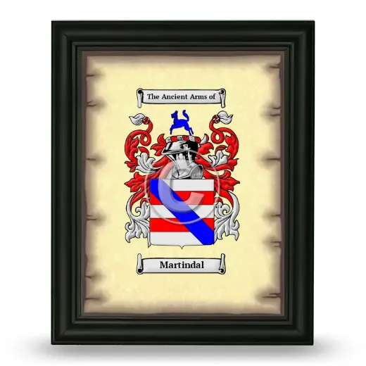 Martindal Coat of Arms Framed - Black