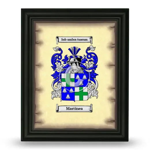 Martinea Coat of Arms Framed - Black
