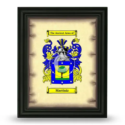Martiniz Coat of Arms Framed - Black