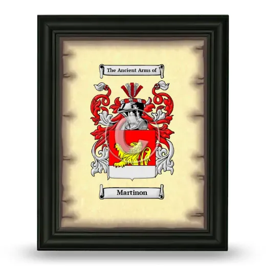 Martinon Coat of Arms Framed - Black