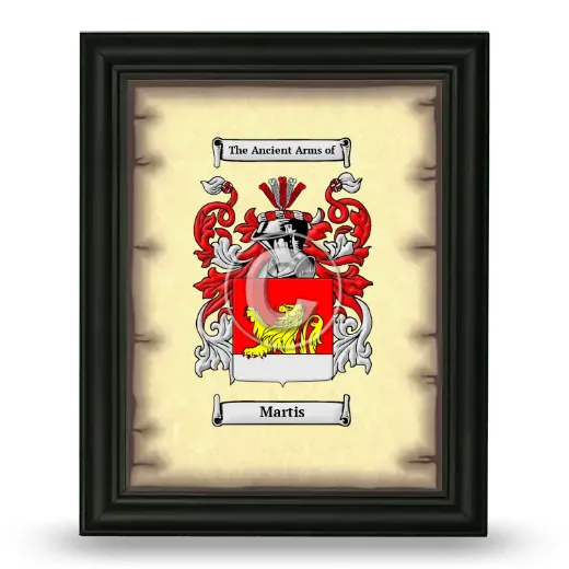 Martis Coat of Arms Framed - Black