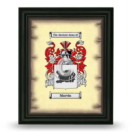 Marvin Coat of Arms Framed - Black