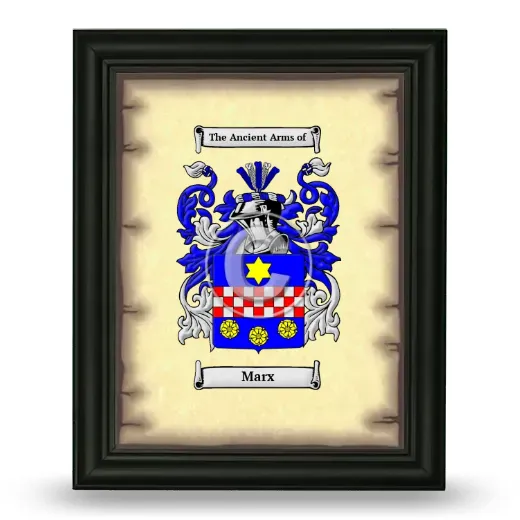 Marx Coat of Arms Framed - Black