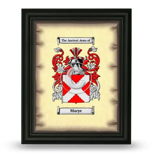 Marye Coat of Arms Framed - Black