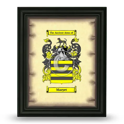 Maryet Coat of Arms Framed - Black