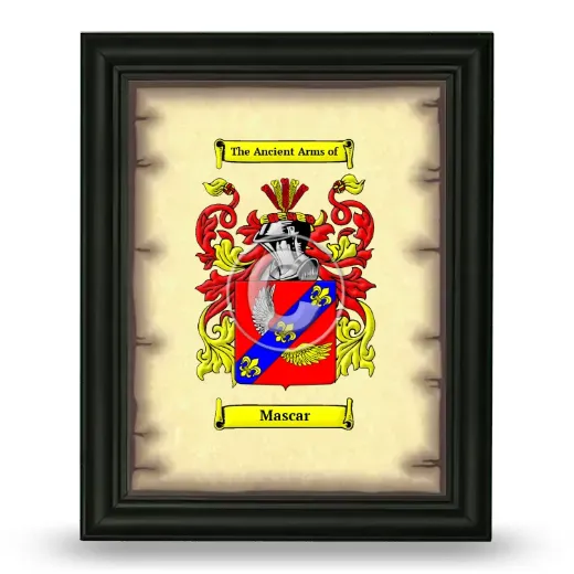 Mascar Coat of Arms Framed - Black