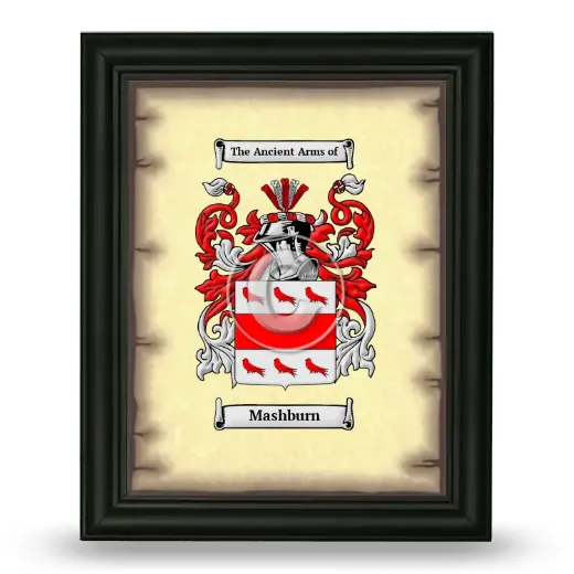 Mashburn Coat of Arms Framed - Black