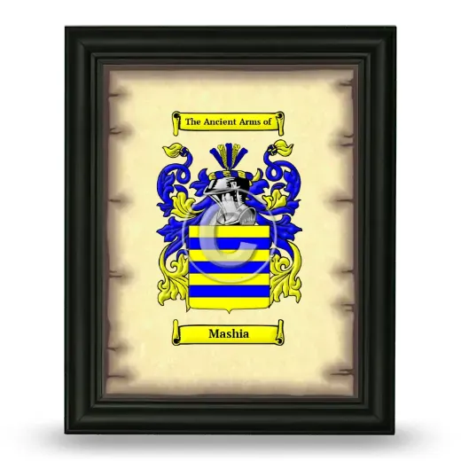 Mashia Coat of Arms Framed - Black