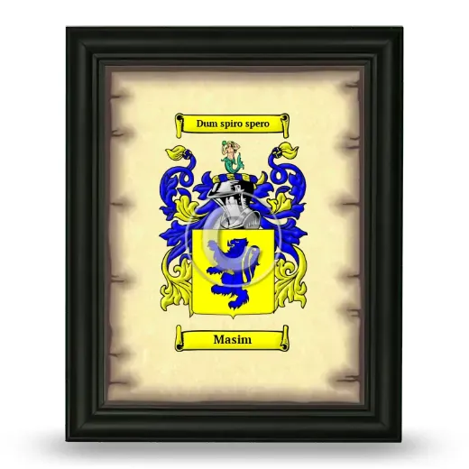 Masim Coat of Arms Framed - Black