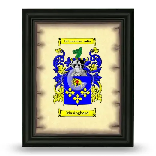 Masingbard Coat of Arms Framed - Black