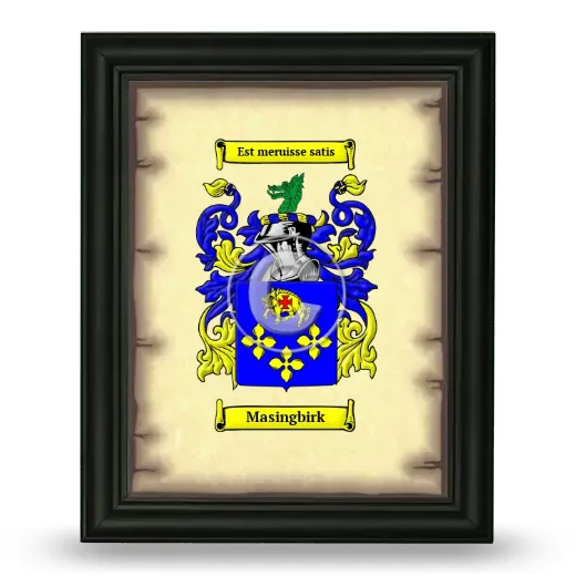 Masingbirk Coat of Arms Framed - Black
