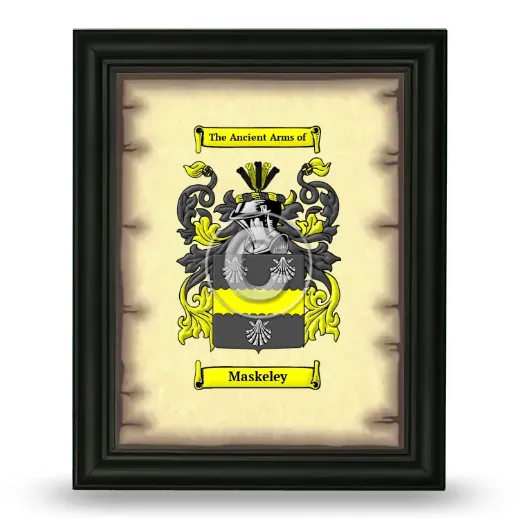 Maskeley Coat of Arms Framed - Black