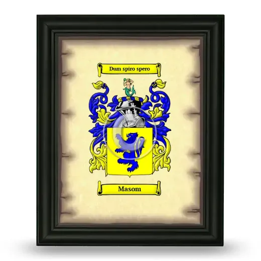 Masom Coat of Arms Framed - Black