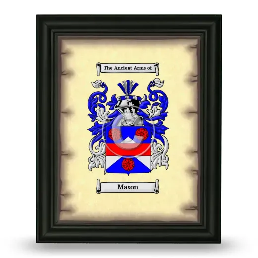 Mason Coat of Arms Framed - Black