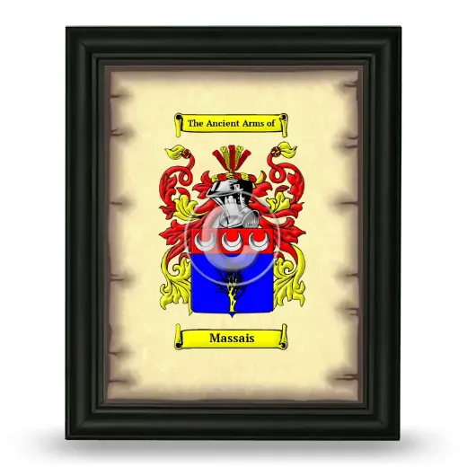 Massais Coat of Arms Framed - Black