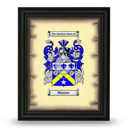 Massen Coat of Arms Framed - Black