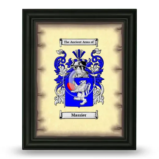 Massier Coat of Arms Framed - Black