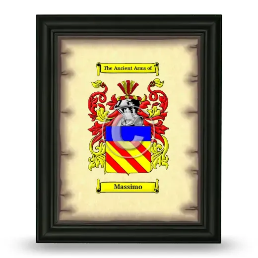 Massimo Coat of Arms Framed - Black