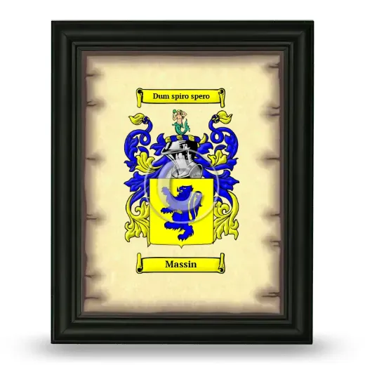 Massin Coat of Arms Framed - Black