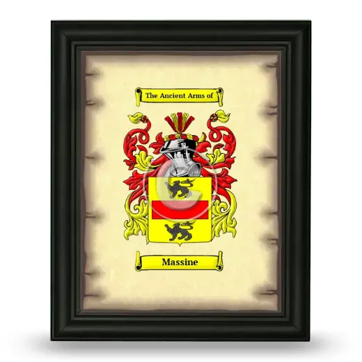 Massine Coat of Arms Framed - Black