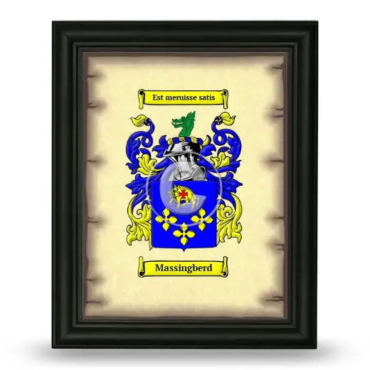 Massingberd Coat of Arms Framed - Black