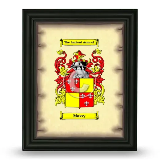 Massy Coat of Arms Framed - Black
